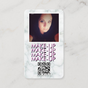 Marmer Make-up Salon QR Code Foto   Visitekaartje