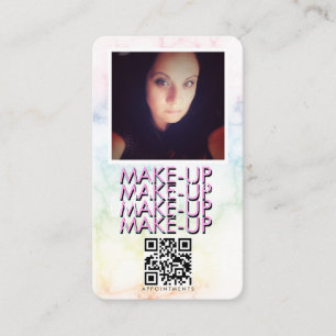 Marmer Make-up Salon QR Code Foto   Visitekaartje