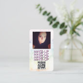 Marmer Make-up Salon QR Code Foto Visitekaartje (Staand voorkant)