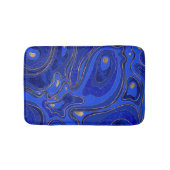 Marmer Map - blauw en goud Badmat (Voorkant)