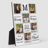 Marmer Memorial Keepslag Unieke fotocollage Fotoplaat (Zijkant)