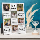 Marmer Memorial Keepslag Unieke fotocollage Fotoplaat (Zijkant)