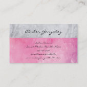 Marmer met artistiek geborsteld monogram visitekaartje (Achterkant)