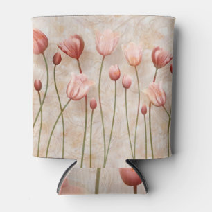 Marmer met claret tulpen: delicaat. blikjeskoeler