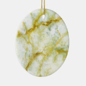 Marmer met gele draden keramisch ornament (Rechts)