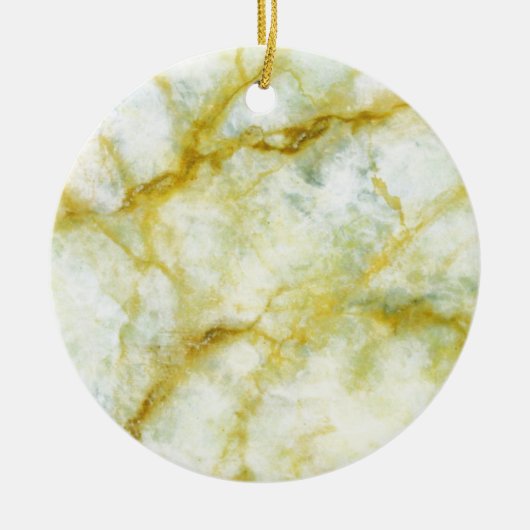 Marmer met gele draden keramisch ornament (Voorkant)