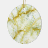 Marmer met gele draden keramisch ornament (Links)