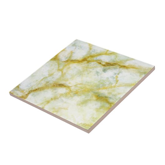 Marmer met gele draden tegeltje (Zijkant)