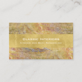 Marmer met Gold Modern Natural Stone Visitekaartje