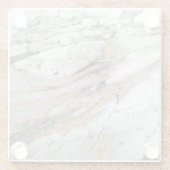 Marmer met Gold Slab Modern Glazen Onderzetter (Achterkant)