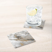 Marmer met Gold Slab Modern  Kartonnen Onderzetters (Insitu)