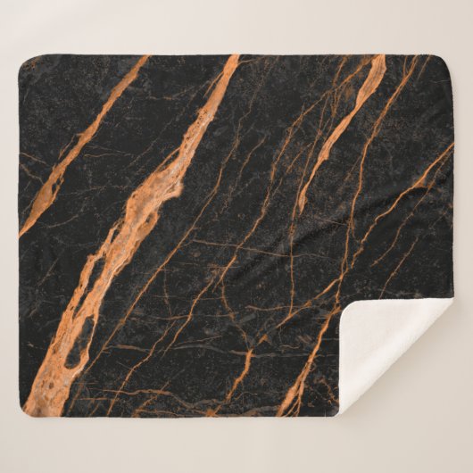marmer met gouden aderen , marmer emperador n sherpa deken (Voorkant (horizontaal))