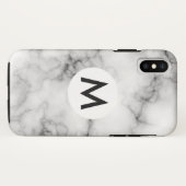 marmer met monogram Case-Mate iPhone case (Achterkant (horizontaal))