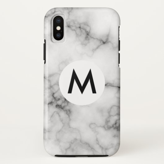 marmer met monogram Case-Mate iPhone case (Achterkant)