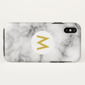 marmer met monogram Case-Mate iPhone case (Achterkant (horizontaal))