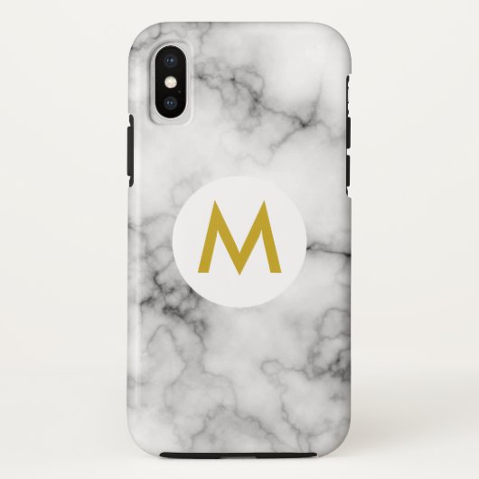 marmer met monogram Case-Mate iPhone case (Achterkant)