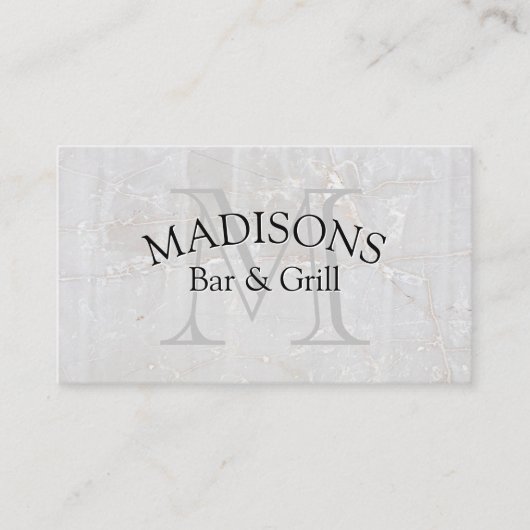 Marmer met Monogram Visitekaartje (Voorkant)