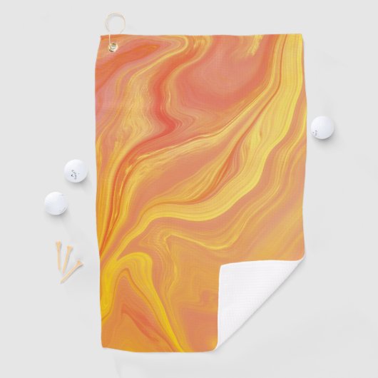 Marmer met Zonsondergangsgloed Golfhanddoek (Insitu)