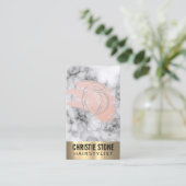 Marmer | Metalen Afwerking Schoonheidsspecialiste  Visitekaartje (Staand voorkant)