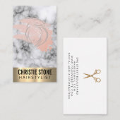 Marmer | Metalen Afwerking Schoonheidsspecialiste  Visitekaartje (Voorkant / Achterkant)