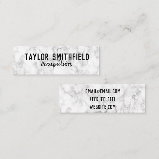 marmer mini visitekaartje (Voorkant / Achterkant)