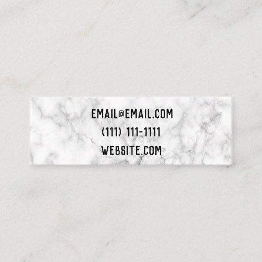marmer mini visitekaartje (Achterkant)