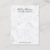 Marmer-minimalistisch elegant juwelenaarscherm visitekaartje (Voorkant)