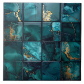 Marmer Mix 4x4 Vierkanten Teal ID1186b Tegeltje (Voorkant)