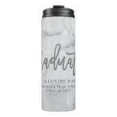 marmer modern elegant afstuderen thermosbeker (Voorkant)