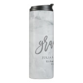 marmer modern elegant afstuderen thermosbeker (Gedraaid links)