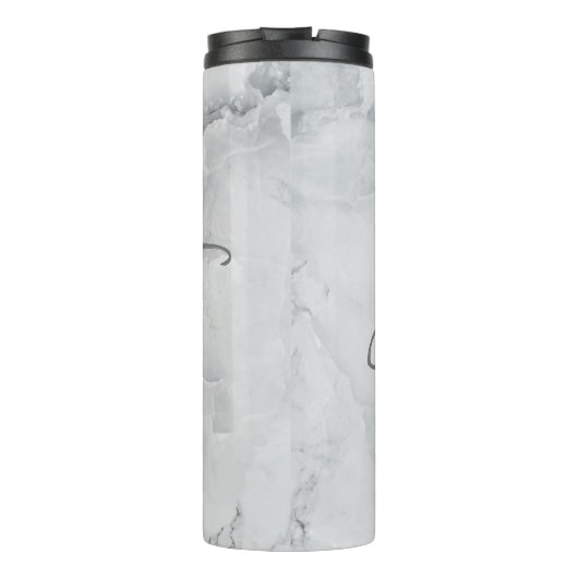 marmer modern elegant afstuderen thermosbeker (Achterkant)