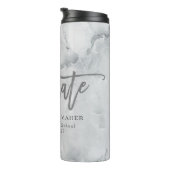 marmer modern elegant afstuderen thermosbeker (Geroteerd rechts)