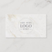 Marmer Modern Minimalist Logo Visitekaartjes (Voorkant)