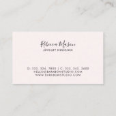 Marmer Modern minimalistische vrouwelijke Visiteka Visitekaartje (Achterkant)