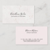 Marmer Modern minimalistische vrouwelijke Visiteka Visitekaartje (Voorkant / Achterkant)