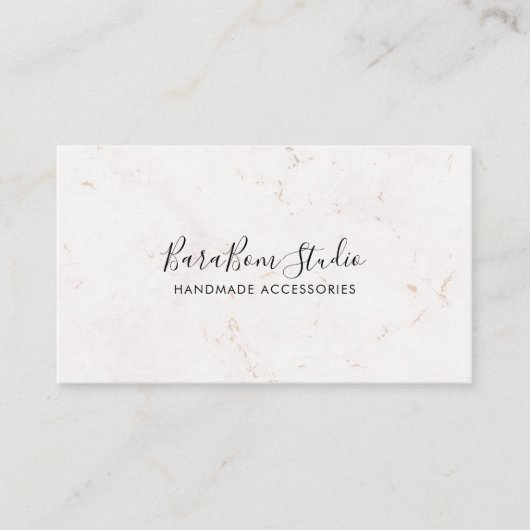 Marmer Modern minimalistische vrouwelijke Visiteka Visitekaartje (Voorkant)