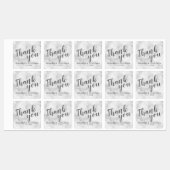 Marmer Modern Script Wedding Favor Dank je Labels (Vel)