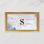 Marmer Monogram | Antieke Frame Visitekaartje (Voorkant)