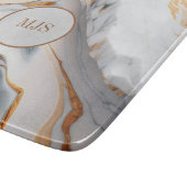 Marmer Monogram Glass Snijplank (Hoek)