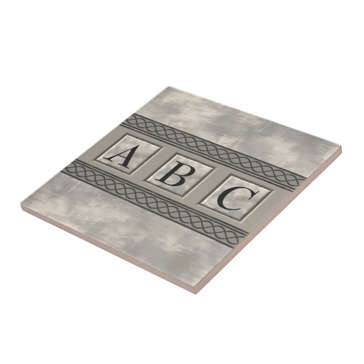  marmer Monogram Tegeltje (Zijkant)