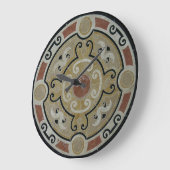 Marmer mosaic medallion grote klok (Hoek)