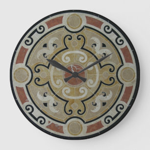 Marmer mosaic medallion grote klok