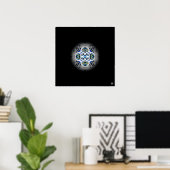 Marmer (n°1-inv marbles serie) poster (Thuiskantoor)