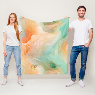 Marmer naadloos patroon terracotta fleece deken