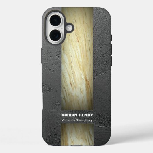 Marmer Naam Textuur in Aardetinten Case-Mate iPhone Case (Achterkant)