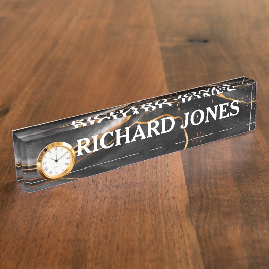 marmer naambordje (Zijkant)