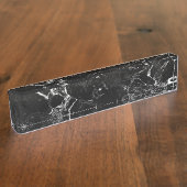 Marmer Naambordje (Zijkant)