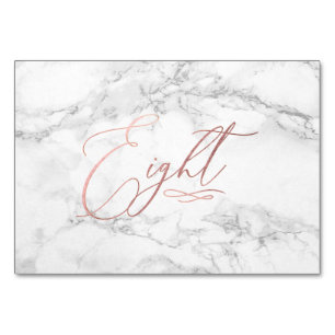 Marmer Nep Rose Goud Romantische Calligrafie Acht Kaart