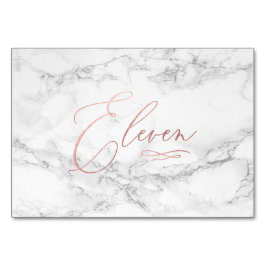 Marmer Nep Rose Goud Romantische Calligrafie Elf Kaart