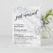 Marmer net getrouwd na het huwelijk kaart (Staand voorkant)